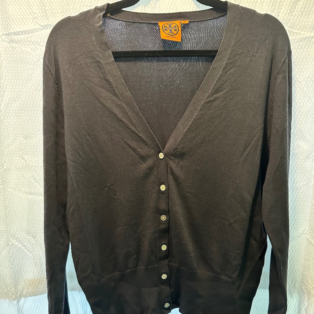Tory Burch navy cardigan XL